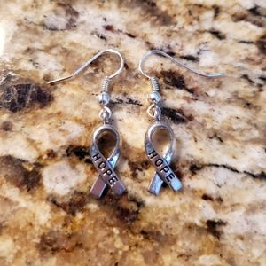 Cancer Awareness Hope Ribbon Earrings